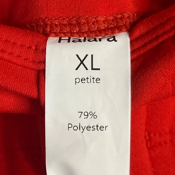 Halara Flex High Waisted Slight Flare Work Pants in Valiant Poppy XL (Petite) - Picture 10 of 11